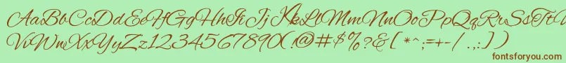 KavayConfident Font – Brown Fonts on Green Background