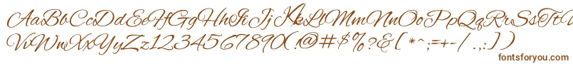 Шрифт KavayConfident – коричневые шрифты на белом фоне