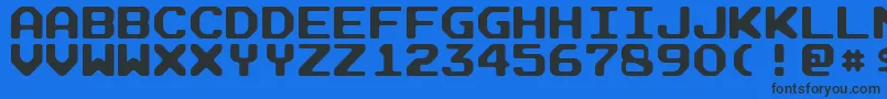 ArcadeR Font – Black Fonts on Blue Background