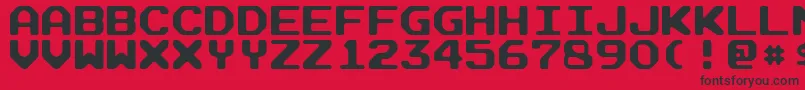 ArcadeR Font – Black Fonts on Red Background