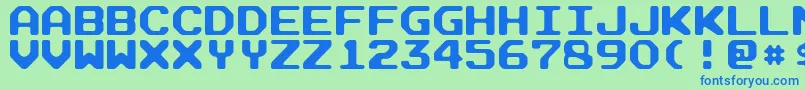 ArcadeR Font – Blue Fonts on Green Background