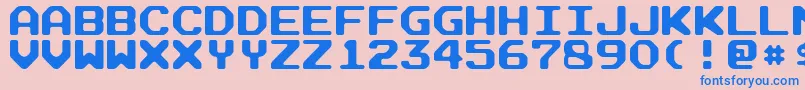 フォントArcadeR – ピンクの背景に青い文字