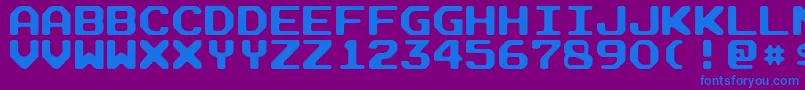 ArcadeR Font – Blue Fonts on Purple Background