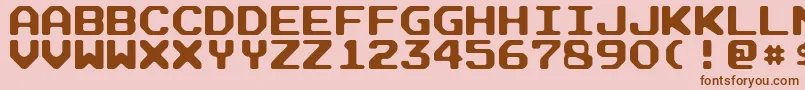 ArcadeR Font – Brown Fonts on Pink Background