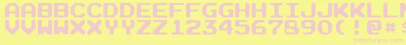 ArcadeR Font – Pink Fonts on Yellow Background