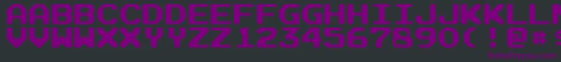 Шрифт ArcadeR – фиолетовые шрифты на чёрном фоне