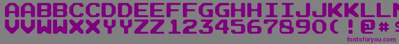 ArcadeR-fontti – violetit fontit harmaalla taustalla