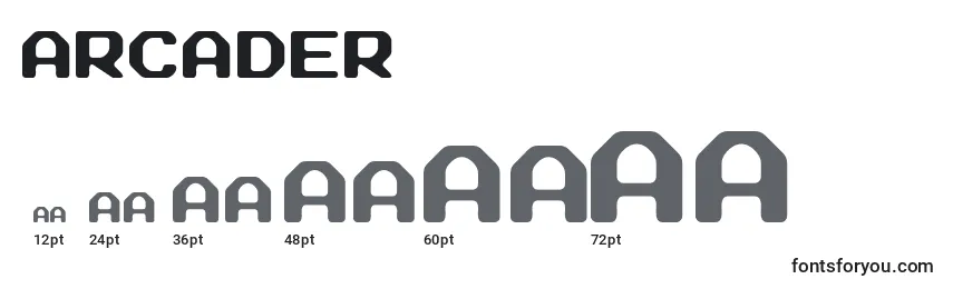ArcadeR Font Sizes