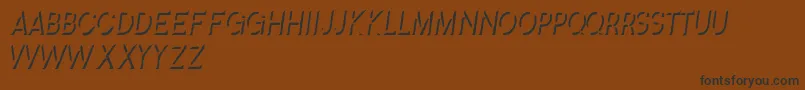 SplendidStencil-Schriftart – Schwarze Schriften auf braunem Hintergrund