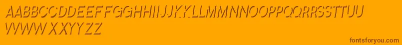 Шрифт SplendidStencil – коричневые шрифты на оранжевом фоне