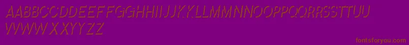 SplendidStencil-Schriftart – Braune Schriften auf violettem Hintergrund