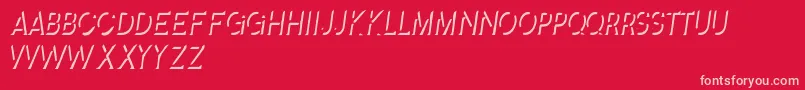 fuente SplendidStencil – Fuentes Rosadas Sobre Fondo Rojo