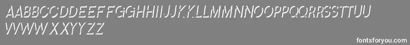 SplendidStencil-Schriftart – Weiße Schriften auf grauem Hintergrund