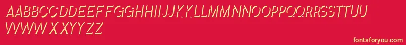 SplendidStencil Font – Yellow Fonts on Red Background