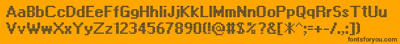 Displayotf Font – Black Fonts on Orange Background