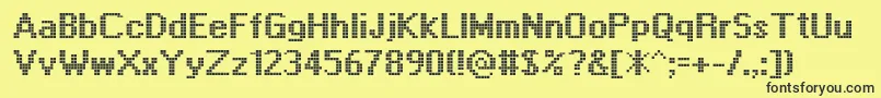 Displayotf Font – Black Fonts on Yellow Background