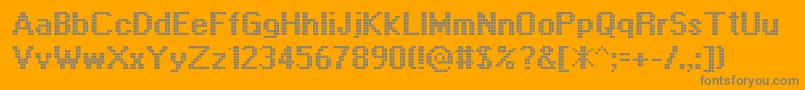 Displayotf Font – Gray Fonts on Orange Background