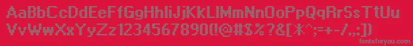 Displayotf Font – Gray Fonts on Red Background