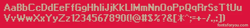 Displayotf Font – Green Fonts on Red Background