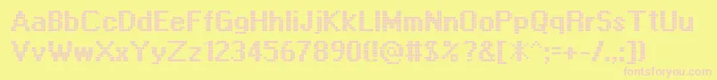 Displayotf Font – Pink Fonts on Yellow Background