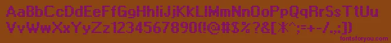 Displayotf Font – Purple Fonts on Brown Background