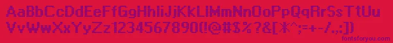 Displayotf-Schriftart – Violette Schriften auf rotem Hintergrund