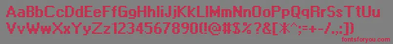 Displayotf Font – Red Fonts on Gray Background