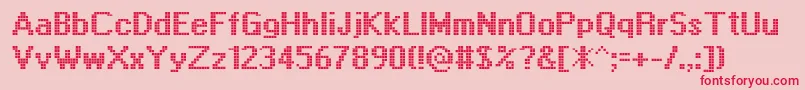Displayotf Font – Red Fonts on Pink Background