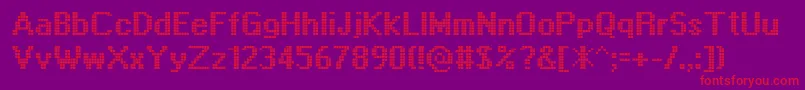 Displayotf Font – Red Fonts on Purple Background