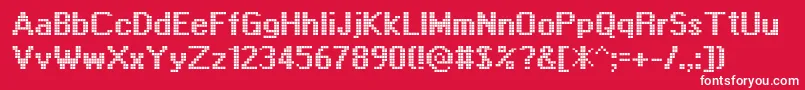 Displayotf Font – White Fonts on Red Background