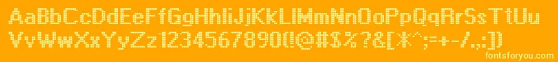 Displayotf Font – Yellow Fonts on Orange Background