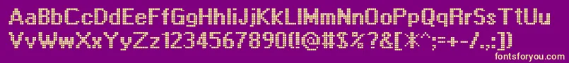 Displayotf Font – Yellow Fonts on Purple Background