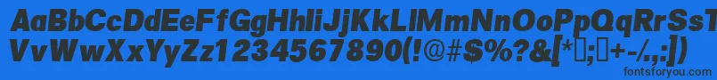 SalinadisplaysskItalic Font – Black Fonts on Blue Background