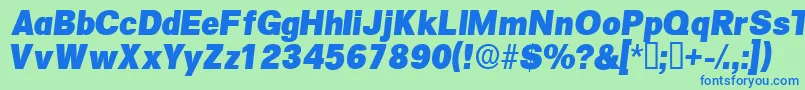 フォントSalinadisplaysskItalic – 青い文字は緑の背景です。