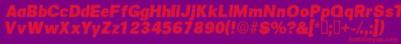 Police SalinadisplaysskItalic – polices rouges sur fond violet