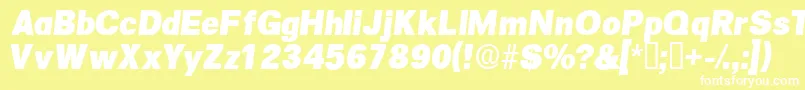 SalinadisplaysskItalic Font – White Fonts on Yellow Background