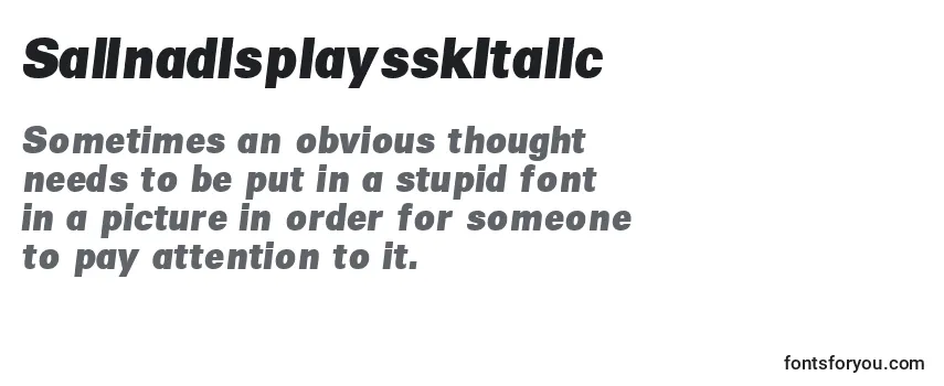 SalinadisplaysskItalic Font