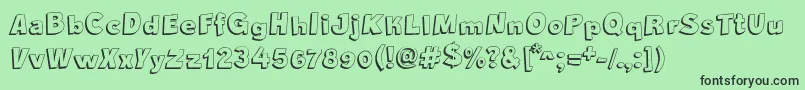 CrazyKrabsShadow Font – Black Fonts on Green Background