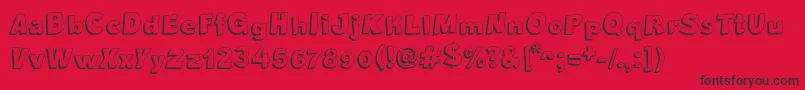 CrazyKrabsShadow Font – Black Fonts on Red Background