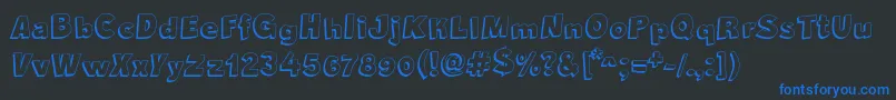 CrazyKrabsShadow Font – Blue Fonts on Black Background