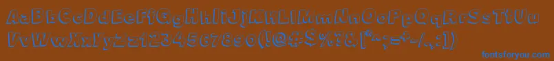CrazyKrabsShadow Font – Blue Fonts on Brown Background