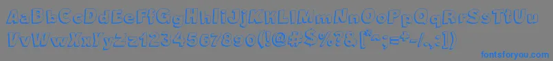 CrazyKrabsShadow Font – Blue Fonts on Gray Background