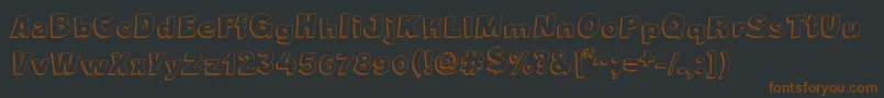 CrazyKrabsShadow Font – Brown Fonts on Black Background