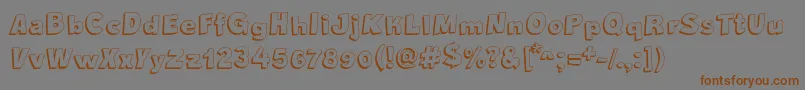 Шрифт CrazyKrabsShadow – коричневые шрифты на сером фоне