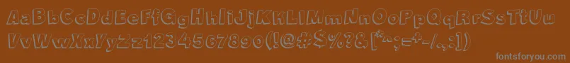フォントCrazyKrabsShadow – 茶色の背景に灰色の文字