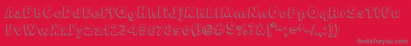 CrazyKrabsShadow Font – Gray Fonts on Red Background