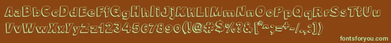 CrazyKrabsShadow Font – Green Fonts on Brown Background