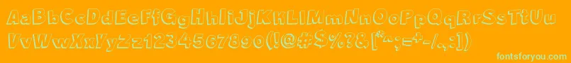 CrazyKrabsShadow Font – Green Fonts on Orange Background