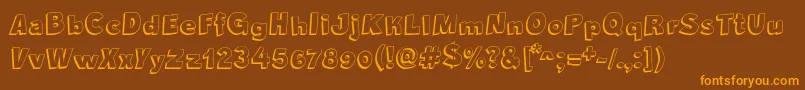 CrazyKrabsShadow Font – Orange Fonts on Brown Background
