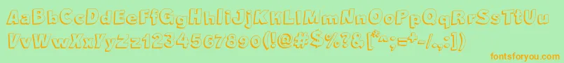 CrazyKrabsShadow Font – Orange Fonts on Green Background